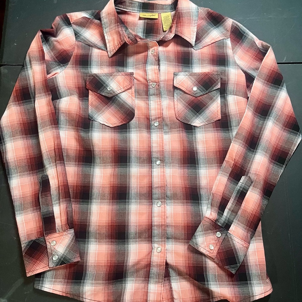 Men's Wrangler  Plaid Shirt - Red and Black